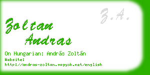 zoltan andras business card
